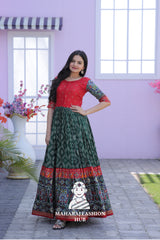 Grace in Every Step – Patola Printed Gown