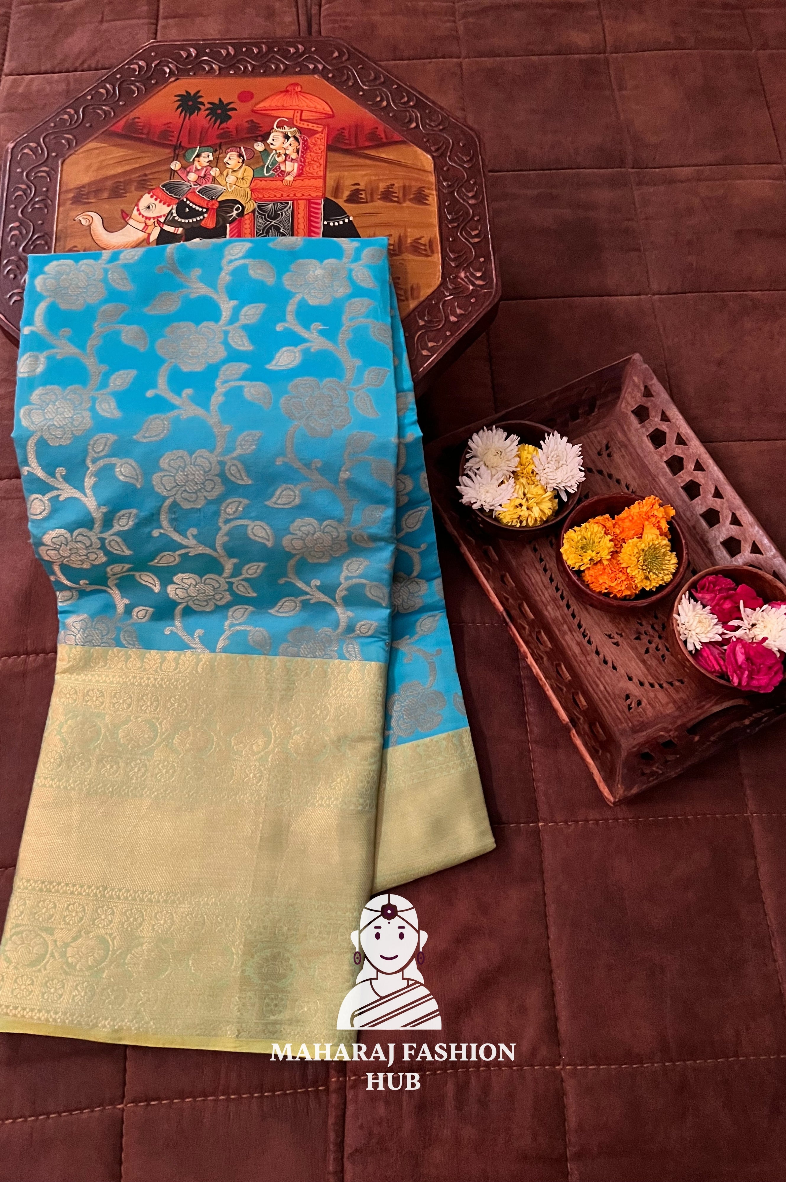 Exquisite Kanjivaram Silk Saree with Handcrafted Zari Weave