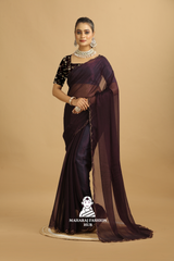 New Premium Chiffon  Silk Saree in Traditional Style Perfect for Party Wear