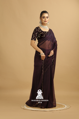 New Premium Chiffon  Silk Saree in Traditional Style Perfect for Party Wear