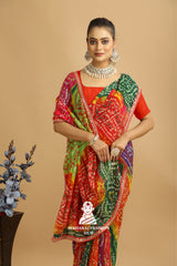 Maharaj Fashion Hub Georgette Saree for Women – Ethnic & Elegant Look
