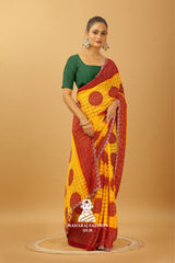 Maharaj Fashion Hub Heavy Georgette Saree in Wine with Zari Embroidery – Wedding Wear