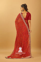 Maharaj Fashion Hub Stylish Georgette Saree – Lightweight & Trendy