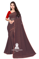 Summer Special Kota Doria Saree Brwon