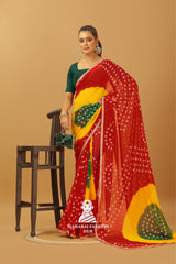 Maharaj Fashion Hub Soft Georgette Saree with Digital Print – Modern Ethnic Vibe