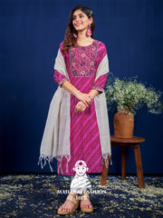 Maharaj Fashion Hub Anarkali Gown Set – Elegant Flared Gown with Bottom and Dupatta for Women’s Festive & Wedding Wear