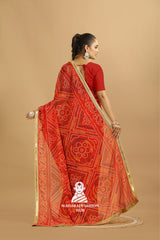 Maharaj Fashion Hub Georgette Saree with Blouse – Elegant Ethnic Wear for Weddings & Festive Occasions