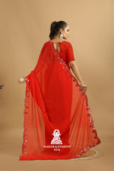 Maharaj Fashion Hub Designer Georgette Saree with Blouse Piece – Ideal for Weddings, Festivals & Cultural Events