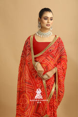 Maharaj Fashion Hub Georgette Saree with Blouse – Elegant Ethnic Wear for Weddings & Festive Occasions