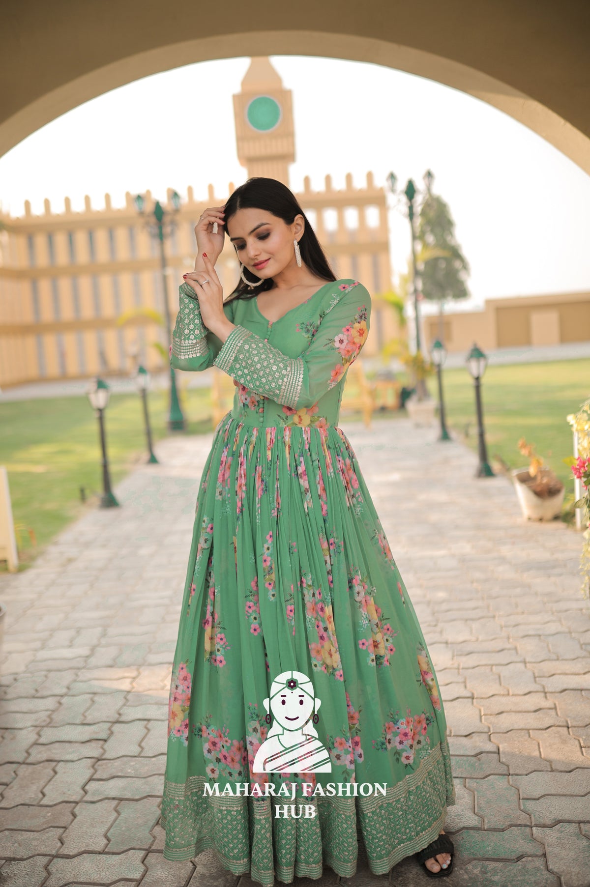 Elegant Essence – Embroidered Georgette Beauty