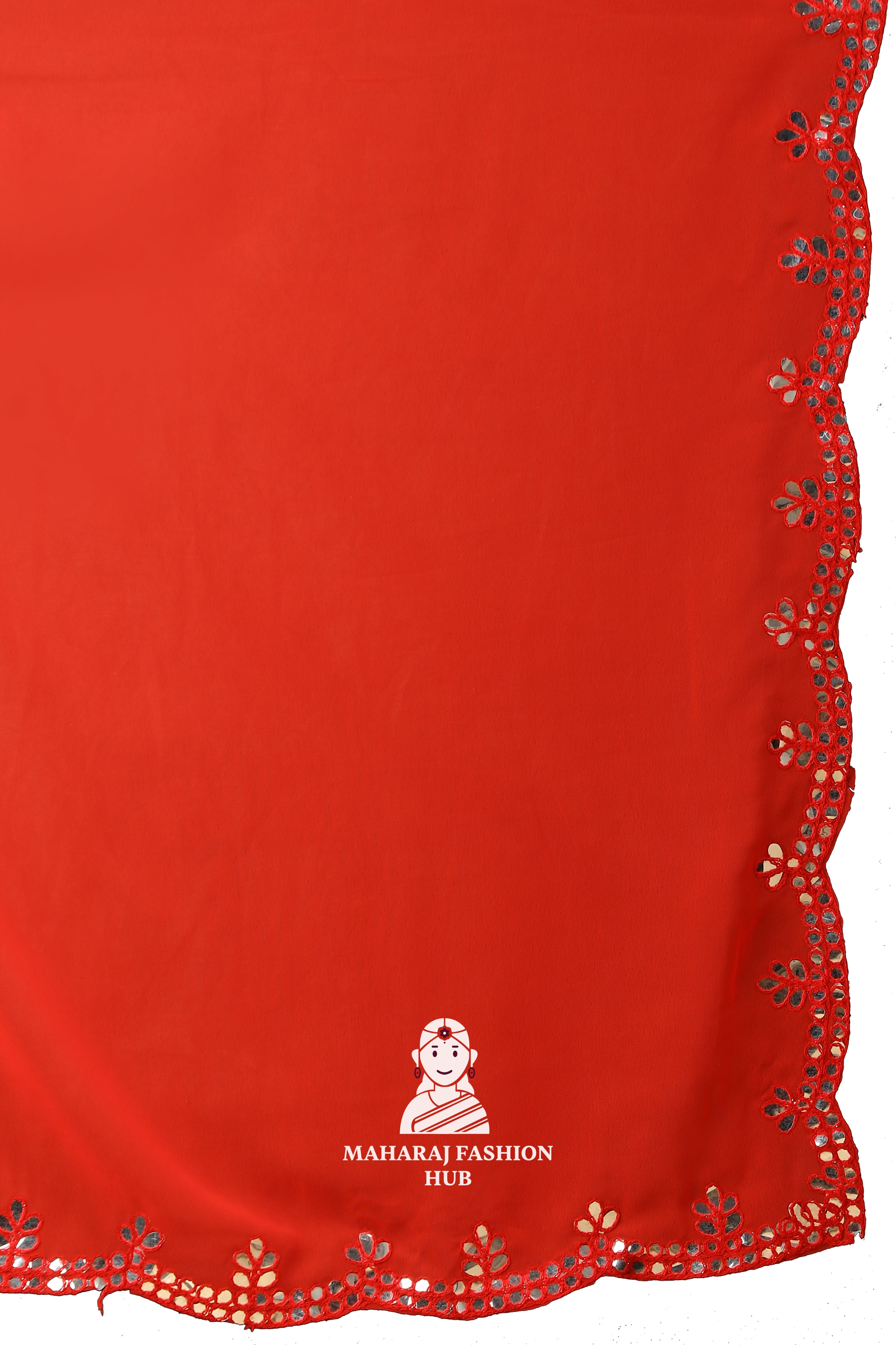 Maharaj Fashion Hub Designer Georgette Saree with Blouse Piece – Ideal for Weddings, Festivals & Cultural Events