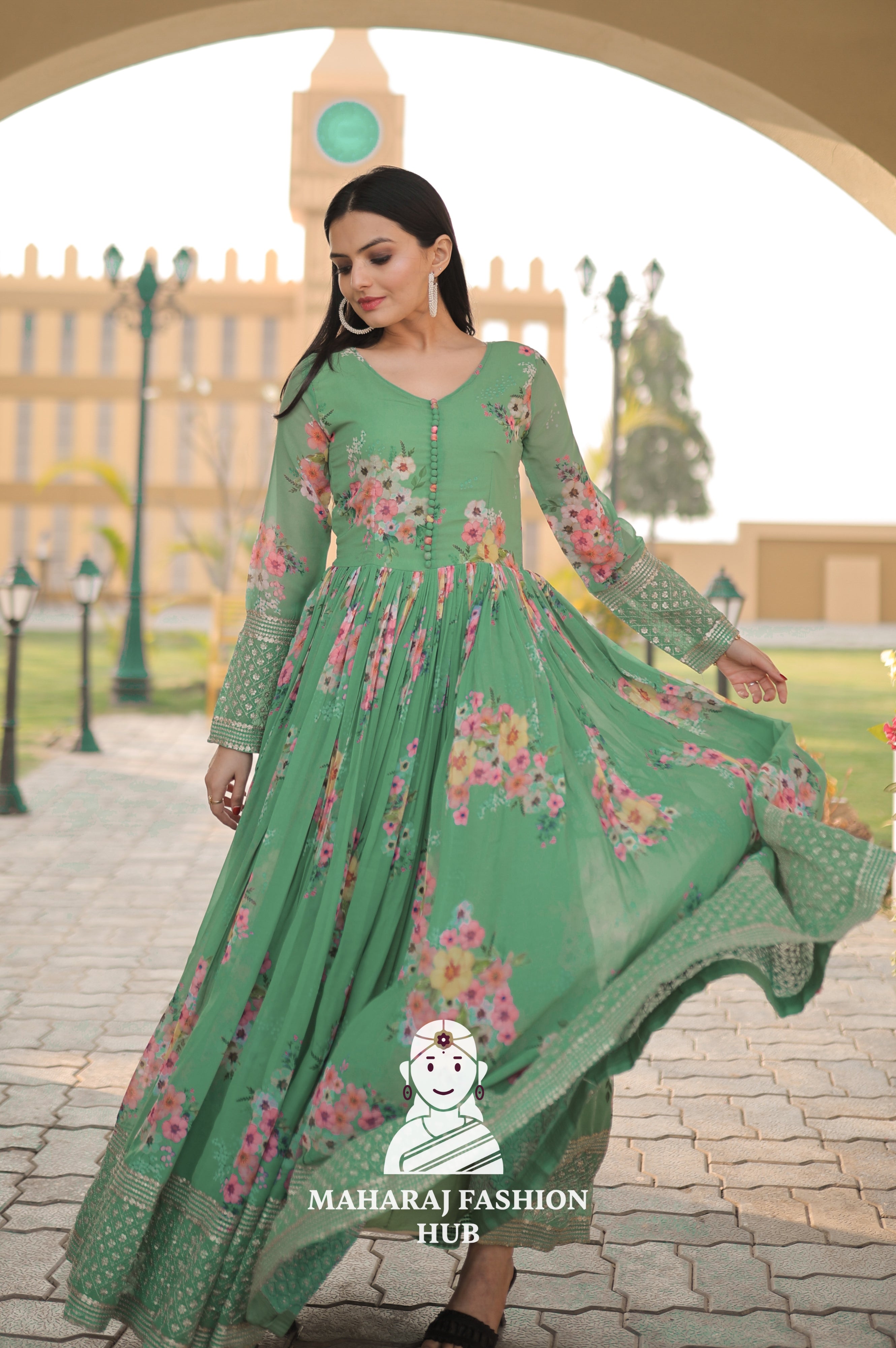 Elegant Essence – Embroidered Georgette Beauty
