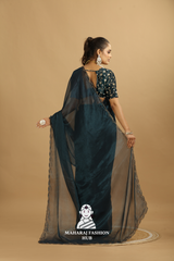 New Premium Chiffon Silk Saree with Classic Arco Border Perfect for Party Wear